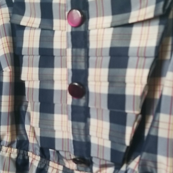 Maeve Clueless Preppy Academia plaid outshine sleeveless taffeta dress XS Y2K - Picture 3 of 8